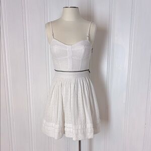 ALL SAINTS White English Embroidery 2 in 1 Dress